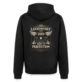 Légendaire depuis 2001 21ème cadeau d’anniversaire Génial - Veste à capuche bio Premium Unisexe - noir - Dos - Nico (187cm)