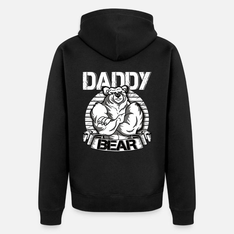 Papa Ours - Veste à capuche bio Premium Unisexe - noir