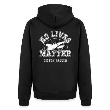 no lives matter - Veste à capuche bio Premium Unisexe - noir - Dos - Nico (187cm)