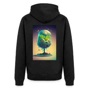 Zombie Gelée - Veste à capuche bio Premium Unisexe - noir - Dos - Nico (187cm)
