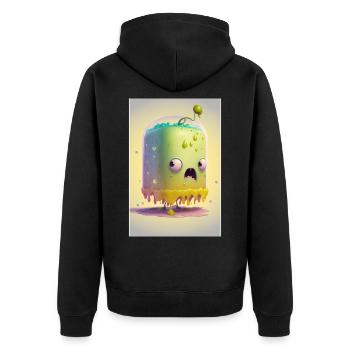 Zombie Frozen - Unisex Premium Organic Zip Hoodie - black - Back - Nico (187cm)