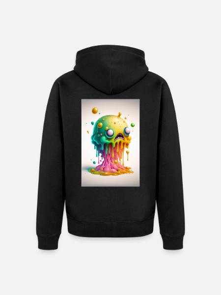 Zombie Frozen - Unisex Premium Bio Zip Hoodie - Schwarz