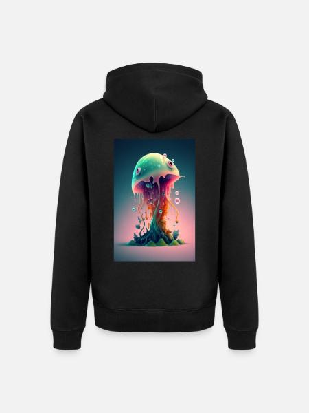 Zombie Frozen - Unisex Premium Organic Zip Hoodie - black