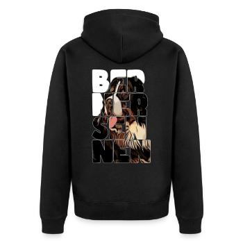 Bouvier bernois - Veste à capuche bio Premium Unisexe - noir - Dos - Nico (187cm)