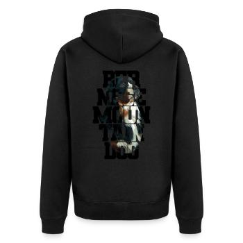 Bouvier bernois - Veste à capuche bio Premium Unisexe - noir - Dos - Nico (187cm)