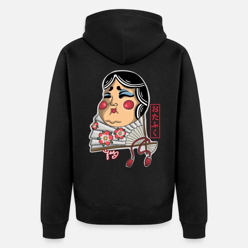 Yokai Otafuku - Veste à capuche bio Premium Unisexe - noir