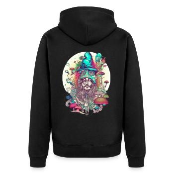 Trippy Shaman - Veste à capuche bio Premium Unisexe - noir - Dos - Nico (187cm)