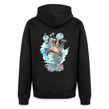 Trippy Shaman - Veste à capuche bio Premium Unisexe - noir - Dos - Nico (187cm)