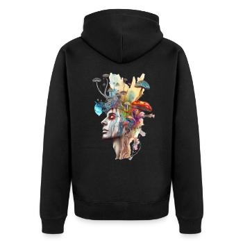Trippy Shaman - Veste à capuche bio Premium Unisexe - noir - Dos - Nico (187cm)