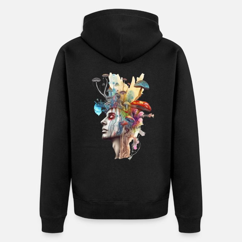 Trippy Shaman - Veste à capuche bio Premium Unisexe - noir