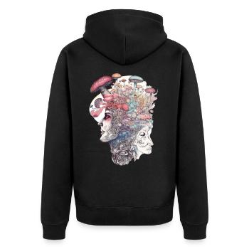 Trippy Shaman - Veste à capuche bio Premium Unisexe - noir - Dos - Nico (187cm)