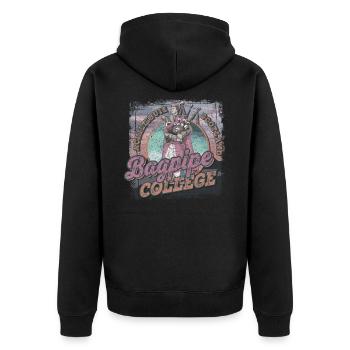 Achiltibuie Scotland - Unisex Premium Organic Zip Hoodie - black - Back - Nico (187cm)