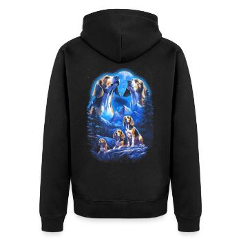 Blue Mountain Beagle Moon - Veste à capuche bio Premium Unisexe - noir - Dos - Nico (187cm)