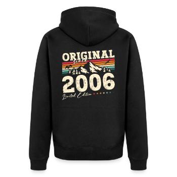 18ème Anniversaire Original 2006 Millésime 2006 - Veste à capuche bio Premium Unisexe - noir - Dos - Nico (187cm)
