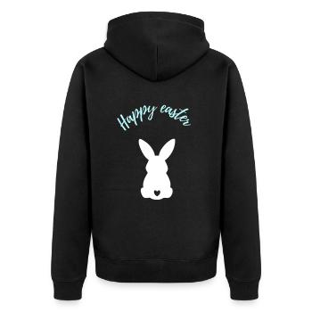 Joyeux cadeau de Pâques - Veste à capuche bio Premium Unisexe - noir - Dos - Nico (187cm)