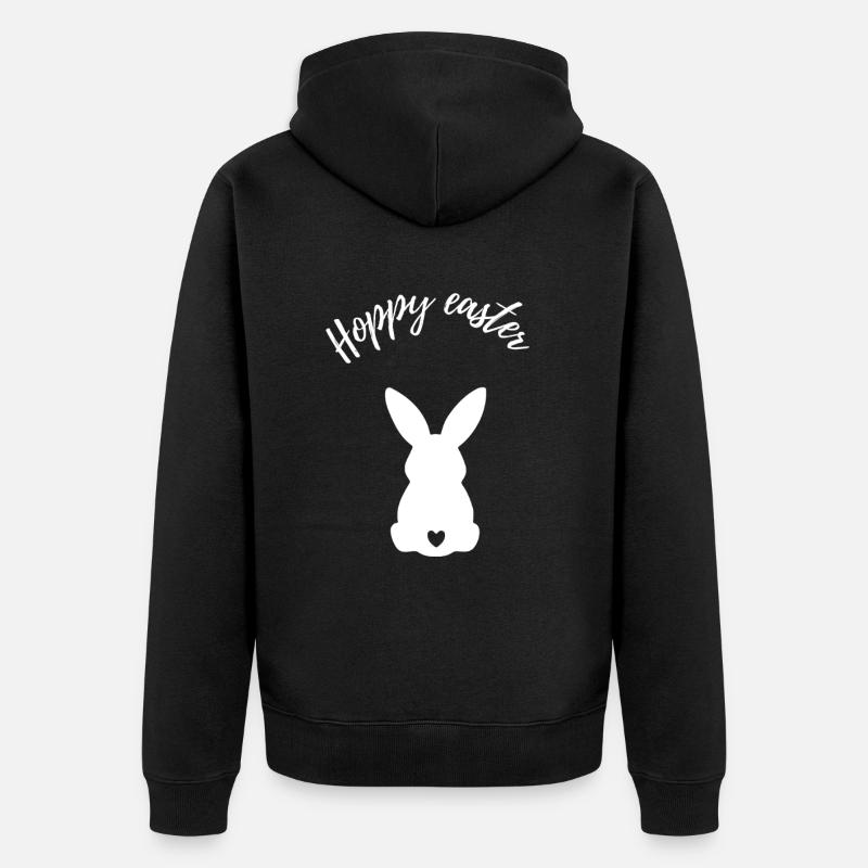 Easter Easter Saying Gift - Unisex Premium Organic Zip Hoodie - black
