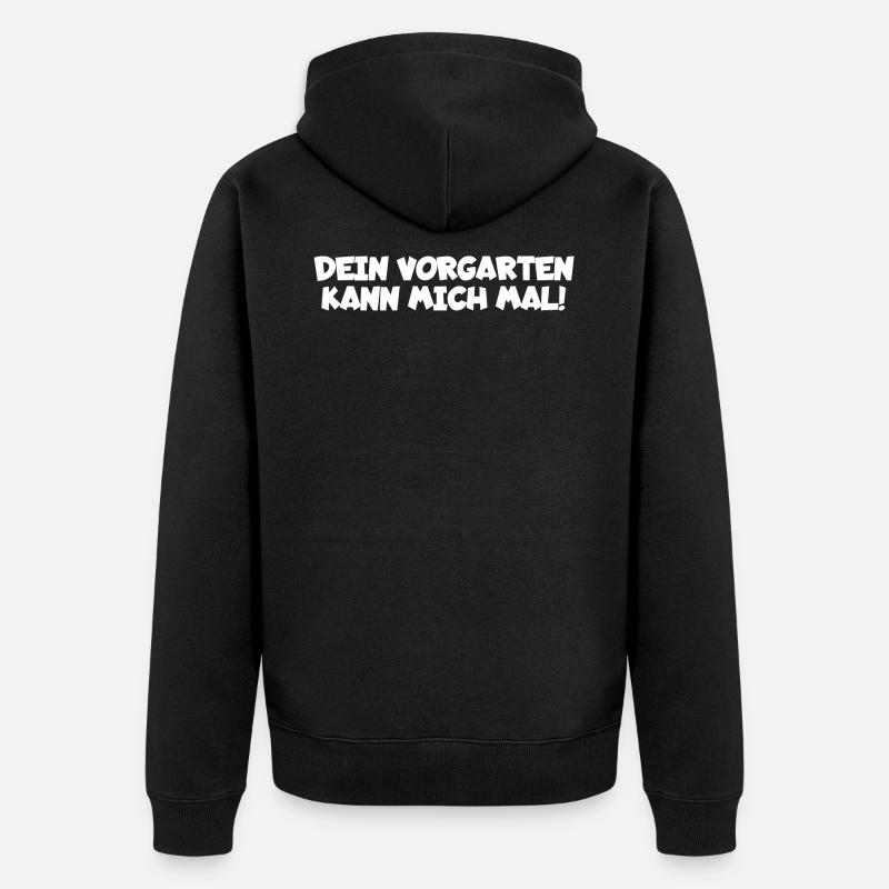 Vorgarten - Unisex Premium Bio Zip Hoodie - Schwarz