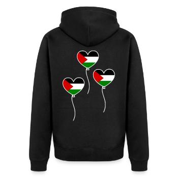 Palestine - Veste à capuche bio Premium Unisexe - noir - Dos - Nico (187cm)
