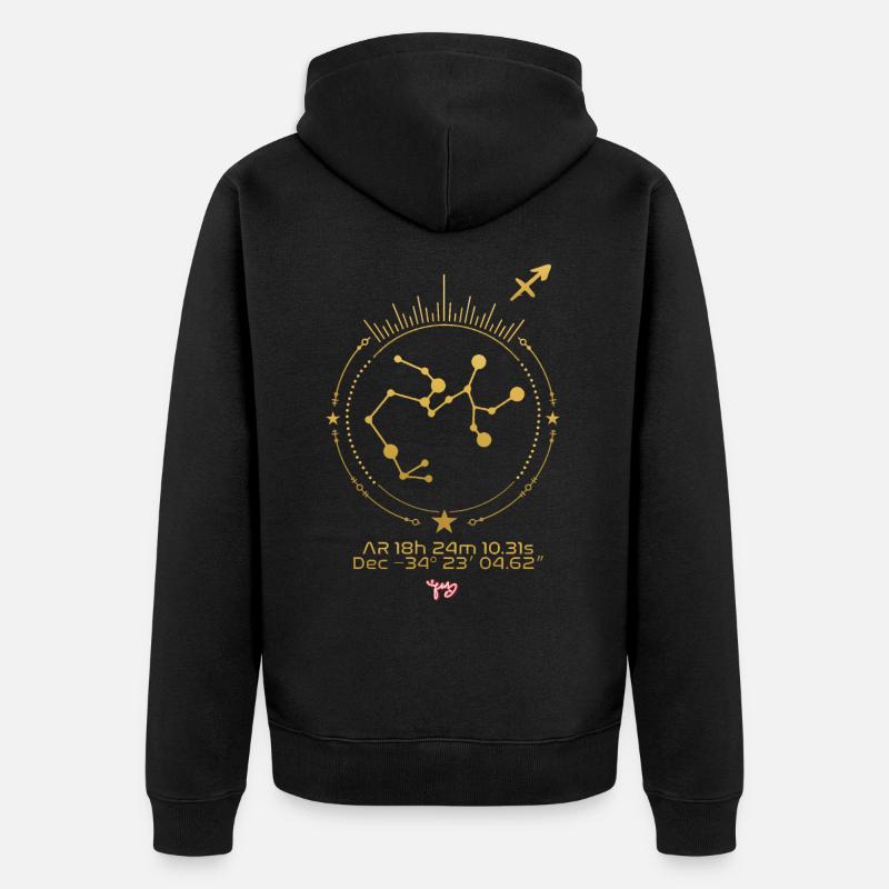 SAGITARIUS - Unisex Premium Bio Zip Hoodie - Schwarz