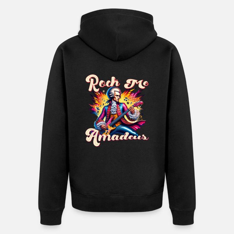 Rock Me Amadeus : Rock-star classique - Veste à capuche bio Premium Unisexe - noir