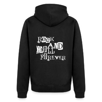 Rock and Roll Forever - Rock éternel - Veste à capuche bio Premium Unisexe - noir - Dos - Nico (187cm)
