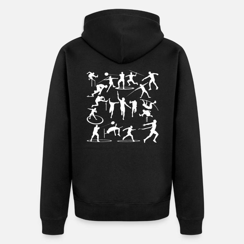 Cadeau d’athlétisme - Veste à capuche bio Premium Unisexe - noir