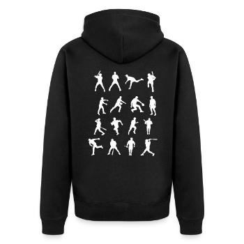 Cadeau de joueur de baseball et de baseball - Veste à capuche bio Premium Unisexe - noir - Dos - Nico (187cm)