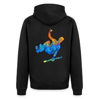 Parkour Parkour Runner Freerunner Parkouring - Unisex Premium Organic Zip Hoodie - black - Back - Nico (187cm)