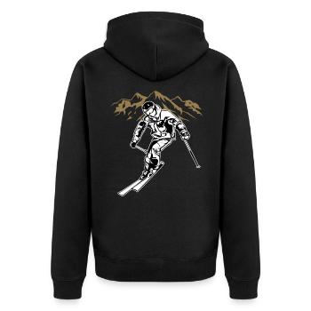 Ski Ski Ski Sports d’hiver Cadeau - Veste à capuche bio Premium Unisexe - noir - Dos - Nico (187cm)