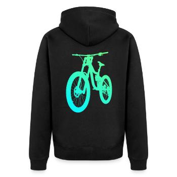 VTT VTT VTT Descente - Veste à capuche bio Premium Unisexe - noir - Dos - Nico (187cm)