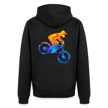 VTT VTT VTT Descente - Veste à capuche bio Premium Unisexe - noir - Dos - Nico (187cm)