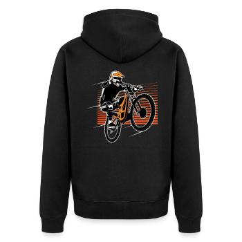 VTT VTT VTT Descente - Veste à capuche bio Premium Unisexe - noir - Dos - Nico (187cm)