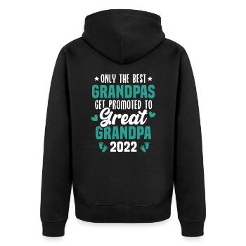 Les meilleurs grands-pères sont promus en 2022 - Veste à capuche bio Premium Unisexe - noir - Dos - Nico (187cm)