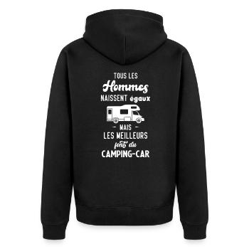 Les meilleurs hommes font du camping-car - Veste à capuche bio Premium Unisexe - noir - Dos - Nico (187cm)