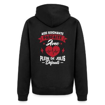 Aide soignante parfaite, Cadeau Aide soignante - Veste à capuche bio Premium Unisexe - noir - Dos - Nico (187cm)