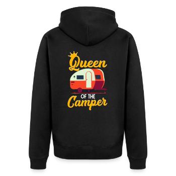 Reine du camping-car - Veste à capuche bio Premium Unisexe - noir - Dos - Nico (187cm)
