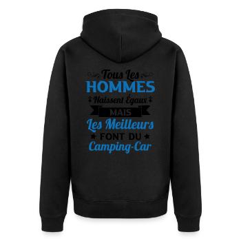 Les meilleurs hommes font du camping-car - Veste à capuche bio Premium Unisexe - noir - Dos - Nico (187cm)