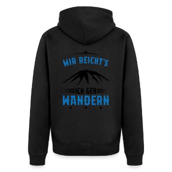 Assez je Vais Randonnée Cadeau montagnes vintage - Veste à capuche bio Premium Unisexe - noir - Dos - Nico (187cm)