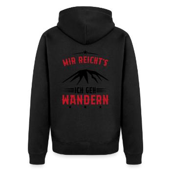 Assez je Vais Randonnée Cadeau montagnes vintage - Veste à capuche bio Premium Unisexe - noir - Dos - Nico (187cm)