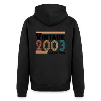 Vintage 2003 Original Parts Cadeau Anniversaire - Veste à capuche bio Premium Unisexe - noir - Dos - Nico (187cm)