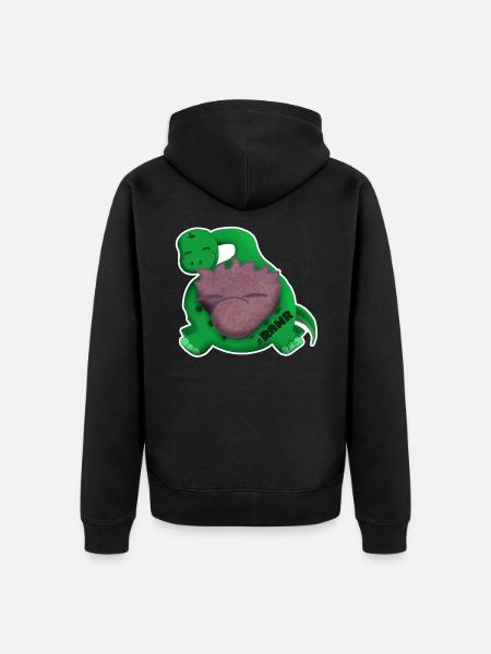 DinoPuschel - Unisex Premium Organic Zip Hoodie - black