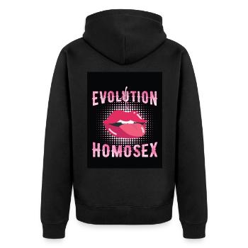 Rainbow LGBT Gay Lesbian T-Shirt - Veste à capuche bio Premium Unisexe - noir - Dos - Nico (187cm)