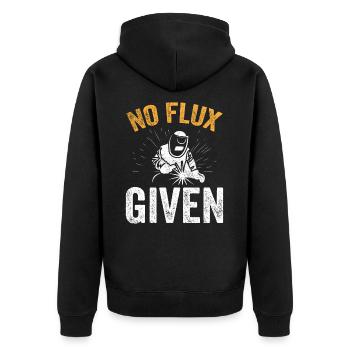 Coole einzigartige Schweißkunst | WIG- und MIG-Schweißgerät Schweißen - Unisex Premium Bio Zip Hoodie - Schwarz - Hinten - Nico (187cm)