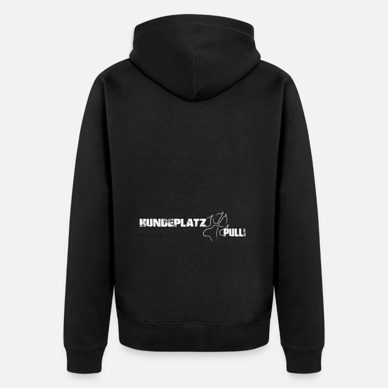 HUNDEPLATZ PULLI - Unisex Premium Organic Zip Hoodie - black