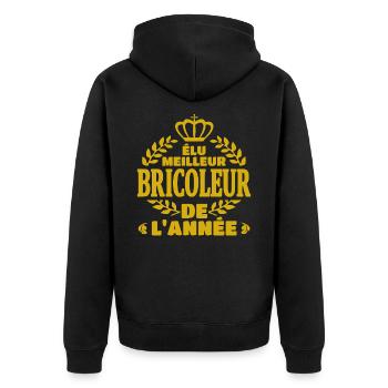 élu meilleur bricoleur de l'année - Veste à capuche bio Premium Unisexe - noir - Dos - Nico (187cm)