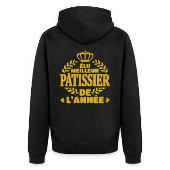 élu meilleur pâtissier de l'année - Veste à capuche bio Premium Unisexe - noir - Dos - Nico (187cm)