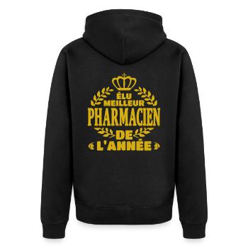 élu meilleur pharmacien de l'année - Veste à capuche bio Premium Unisexe - noir - Dos - Nico (187cm)