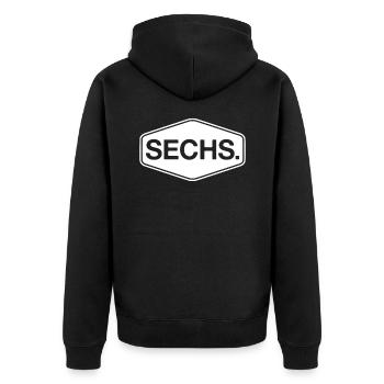 6th Birthday Young Girl 6 Years Old Six - Unisex Premium Organic Zip Hoodie - black - Back - Nico (187cm)