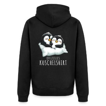 Chemise de nuit Penguins Chemise Câline officielle - Veste à capuche bio Premium Unisexe - noir - Dos - Nico (187cm)