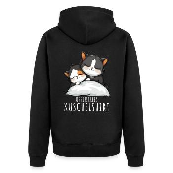 Chats Chemise de nuit officielle Chat - Veste à capuche bio Premium Unisexe - noir - Dos - Nico (187cm)